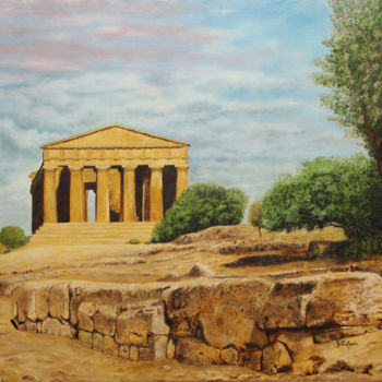 Pittura intitolato "Tempio della Concor…" da Giuseppa Matraxia, Opera d'arte originale, Olio