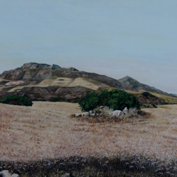 Pittura intitolato "Campo di grano" da Giuseppa Matraxia, Opera d'arte originale, Olio