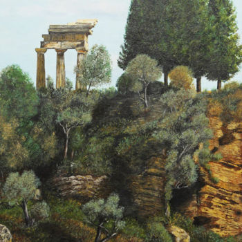 Malerei mit dem Titel "Valle dei Templi" von Giuseppa Matraxia, Original-Kunstwerk