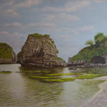 Pittura intitolato "Scoglio Isolabella…" da Giuseppa Matraxia, Opera d'arte originale