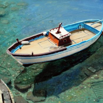 Pittura intitolato "barca" da Giuseppe Cacciapuoti, Opera d'arte originale