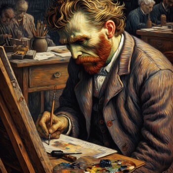 Digital Arts titled "Van Gogh  I" by Giuseppe Cristadoro, Original Artwork, AI generated image