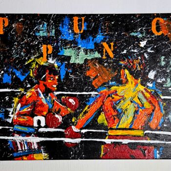 "keep punching" başlıklı Tablo Giuseppe D’Alessandro (JD) tarafından, Orijinal sanat, Petrol Ahşap panel üzerine monte edilm…