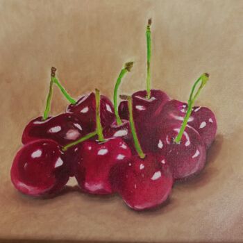 Peinture intitulée "The cherries" par Giuseppe Di Maria, Œuvre d'art originale, Huile