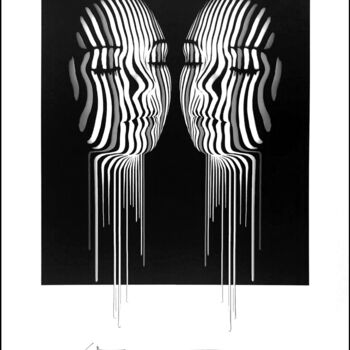 Arts numériques intitulée "Pensees cachees - #…" par Giuseppe Fortunato, Œuvre d'art originale, Peinture numérique
