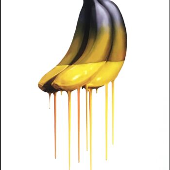Arte digitale intitolato "Banene jaune - #Art…" da Giuseppe Fortunato, Opera d'arte originale, Pittura digitale