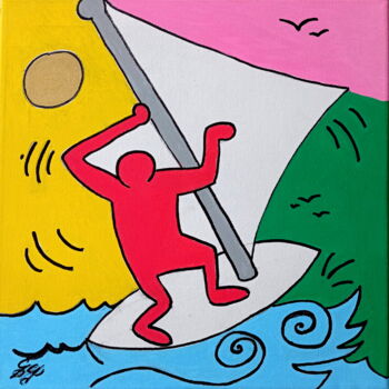 Painting titled "STAGIONI IN VELA" by Giuseppe Grieco (EditorDreams), Original Artwork, Acrylic