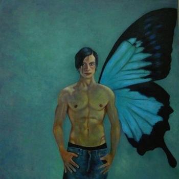 Painting titled "Eros" by Giuseppe Jobin Tanzi, Original Artwork, Oil