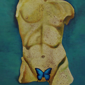 Painting titled "Papillon" by Giuseppe Jobin Tanzi, Original Artwork, Oil