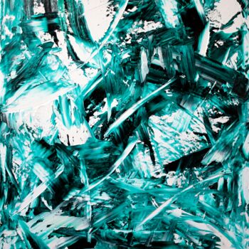Картина под названием "Phthalo blue green" - Giuseppe Pastore, Подлинное произведение искусства, Масло