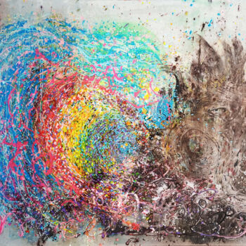 "Crazy Wave in Dream" başlıklı Tablo Giuseppe Valia tarafından, Orijinal sanat, Sprey boya