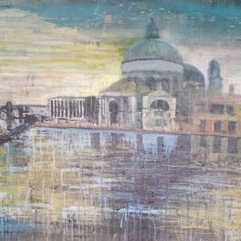 Painting titled "Liquid Venice" by Giuseppe Valia, Original Artwork, Oil