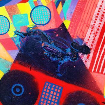 Malerei mit dem Titel "Break dance" von Giuseppe Valia, Original-Kunstwerk, Sprühfarbe