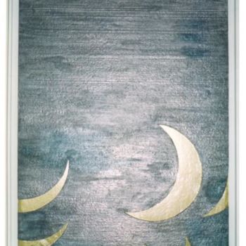 Pittura intitolato "Stregato dalla luna" da Giuseppe Bagattoni ( Pino Bigi ), Opera d'arte originale