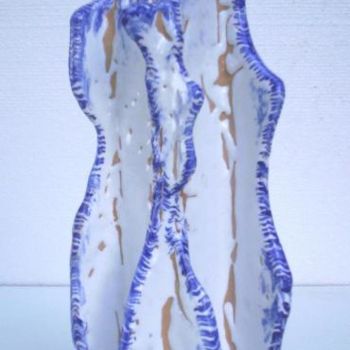 Sculptuur getiteld "Vaso "Blu gin"" door Giuseppe Bagattoni ( Pino Bigi ), Origineel Kunstwerk