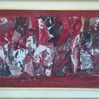 Pittura intitolato ""Armonia di rosso"" da Giuseppe D'Elia, Opera d'arte originale