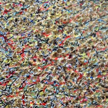 Painting titled "POLLOCK IN 3D" by Giuseppe Ferri, Original Artwork, Oil