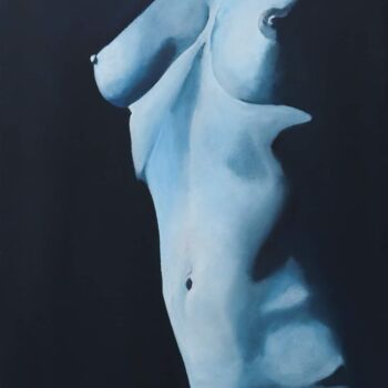 Ζωγραφική με τίτλο "Il nudo blu" από Giuseppina Lasaponara, Αυθεντικά έργα τέχνης, Λάδι