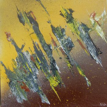 Peinture intitulée "yellow4" par Giuso, Œuvre d'art originale