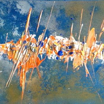 Painting titled "vu du ciel" by Giuso, Original Artwork