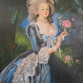 Painting titled "Maria Antonietta" by Cardellarte, Original Artwork, Oil