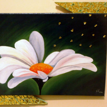 Painting titled "FIORE IN ATTESA" by Giusy Valente, Original Artwork, Oil