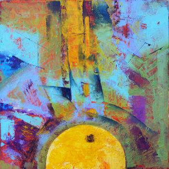Schilderij getiteld "Ритрит. Обретение" door Irek Giza M, Origineel Kunstwerk, Olie Gemonteerd op Frame voor houten brancard
