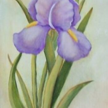 Peinture intitulée "iris" par Gizelia, Œuvre d'art originale