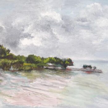 "Lake Balaton before…" başlıklı Tablo Gizella Fejes tarafından, Orijinal sanat, Petrol