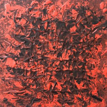 Painting titled "DANCE OF RED AND BL…" by Gizem Kırmızı, Original Artwork, Acrylic