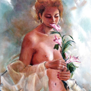 Pittura intitolato "ROSA" da Gordon Whiting, Opera d'arte originale, Olio