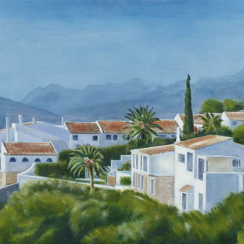 绘画 标题为“MIJAS PUEBLO (Spain)” 由Gordon Whiting, 原创艺术品, 油