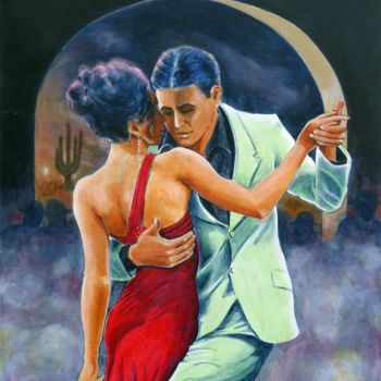 Painting titled "THE LAST TANGO" by Gordon Whiting, Original Artwork, Acrylic