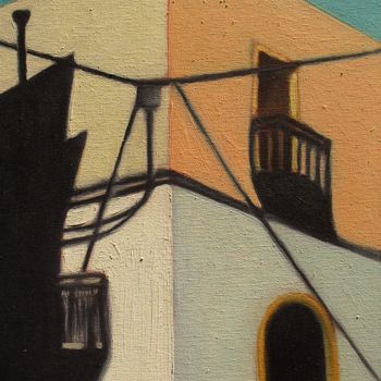 Painting titled "CONNECTED HOMES" by Gi Kalweit, Original Artwork, Oil