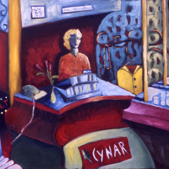 Ζωγραφική με τίτλο "MARYLIN AT BAR MAGE…" από Gi Kalweit, Αυθεντικά έργα τέχνης, Λάδι