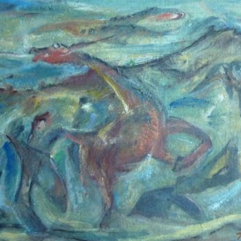 Peinture intitulée "Le Galop du Cheval" par Gérard Koelen, Œuvre d'art originale