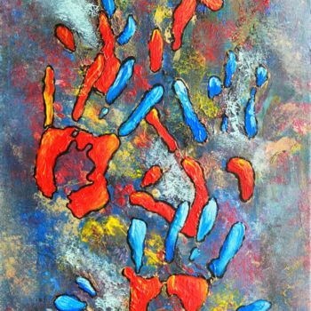 Картина под названием "Следы (Traces)" - Мarina Gladush, Подлинное произведение искусства, Акрил Установлен на Деревянная ра…