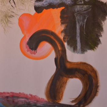 Painting titled "Soulosaur" by Gl, Original Artwork