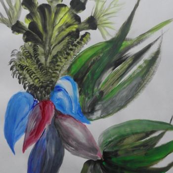 Pintura titulada "Fantasy Flower" por Gl, Obra de arte original, Acrílico