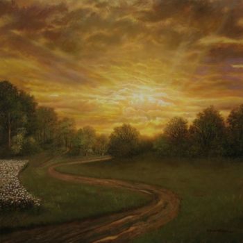 Painting titled "Day Break" by Jerrie Glasper, Original Artwork, Oil