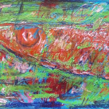 Dessin intitulée "Fish" par Michele Carosella, Œuvre d'art originale, Pastel