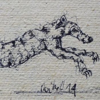 Drawing titled "Fantasy animal" by Michele Carosella, Original Artwork, Oil