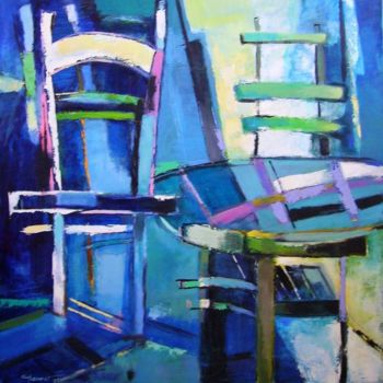 Painting titled "chaises" by Gleisner, Original Artwork