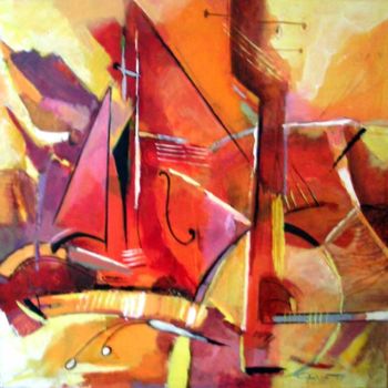 Painting titled "musique" by Gleisner, Original Artwork, Acrylic