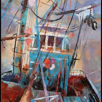 Painting titled "bateau ivre" by Gleisner, Original Artwork