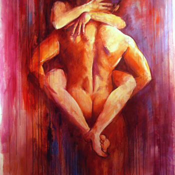 Malerei mit dem Titel "un baisé tendre" von Gleisner, Original-Kunstwerk, Acryl