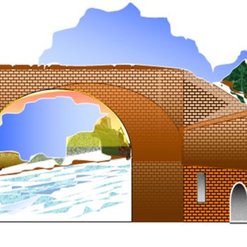 「bruggen2.png」というタイトルの絵画 Glendaによって, オリジナルのアートワーク