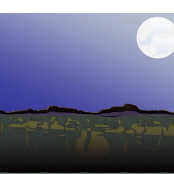 Pittura intitolato "moonlight-early-nig…" da Glenda, Opera d'arte originale