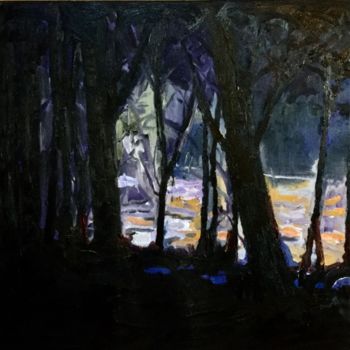 Painting titled "Early morning. . .A…" by Glenda Fell Jones, Original Artwork, Oil