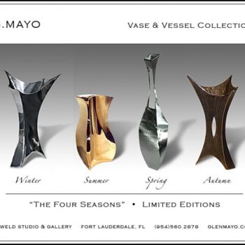 Sculpture titled ""VASE and VESSEL CO…" by Glen Mayo, Original Artwork, Metals